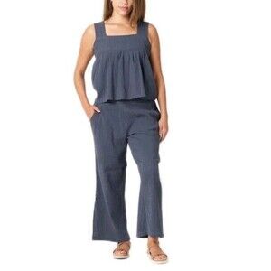 Known Supply Tank Top Organic Cotton Womens Size Large Gray